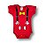 Body Bebê Temático Mickey Vermelho Suedine 100% Algodão. - Imagem 2