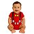 Body Bebê Temático Mickey Vermelho Suedine 100% Algodão. - Imagem 1