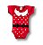Body Bebê Temático Minnie Vermelho Suedine 100% Algodão. - Imagem 2