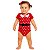Body Bebê Temático Minnie Vermelho Suedine 100% Algodão. - Imagem 1