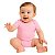 Body Bebê Liso cor Rosa100% Algodão. - Imagem 1