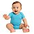 Body Bebê Liso cor Azul 100% Algodão. - Imagem 1