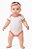 Body Bebê Branco Acabamento Colorido, Malha, ideal para Sublimação e Personalização. - Imagem 2