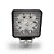 Farol de milha off-road quadrado 9 LEDs 12V/24V caminhão - Imagem 1