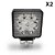 Par Farol Milha Off-road Quadrado 9 LEDs 12V/24V Caminhão - Imagem 1