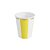Copo de papel listrado amarelo circo (10 un) - Imagem 1