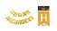 Faixa decorativa happy birthday com glitter dourada (1 un) - Imagem 1