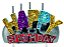 Vela happy birthday colorida (01 un) - Imagem 1