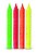 Vela palito neon com glitter 8cm (12un) - Imagem 1