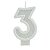 Vela numeral branca basic glitter (01un) - Imagem 4
