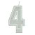 Vela numeral branca basic glitter (01un) - Imagem 5