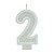 Vela numeral branca basic glitter (01un) - Imagem 3