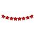 Faixa decorativa estrelas 3d vermelha (01 un) - Imagem 1