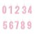 Vela numeral rosa tracejada (01 un) - Imagem 1