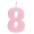Vela numeral rosa tracejada (01 un) - Imagem 9