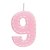 Vela numeral rosa tracejada (01 un) - Imagem 10