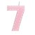 Vela numeral rosa tracejada (01 un) - Imagem 8