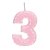 Vela numeral rosa tracejada (01 un) - Imagem 4