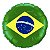 Balão redondo metalizado brasil (01 un) - Imagem 1