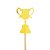 Toppers taça, troféu dourado (10 unidades) - Imagem 1