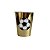 Copo bola de futebol dourado (10 unidades) - Imagem 1