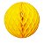 Globo papel de seda amarelo ouro 13cm - Imagem 1