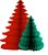Árvore de natal vermelha M - 24cm (1 un) - Imagem 2