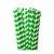 Canudo de papel verde listrado (12und) - Imagem 1