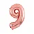 Balão numeral 9 rose gold metalizado (1 un) - Imagem 1