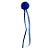 Topo de bolo pompom azul arara (1un) - Imagem 1