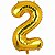 Balão numeral 2 dourado metalizado (1 un) - Imagem 1