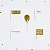 Toppers doces/cupcakes happy birthaday dourado(10 und) - Imagem 1