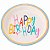 Prato de papel happy birthday (10 un) - Imagem 1