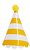 Chapéu de festa listra amarelo queimado (5 unidades) - Imagem 1