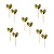 Toppers doces/cupcakes  coração dourado(10 und) - Imagem 1
