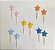 Toppers estrelas coloridas (10 und) - Imagem 1