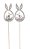Picks decorativos ovo com coelho (2un) - Imagem 1
