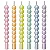 Vela palito espiral metalizada candy color (6 un) - Imagem 1