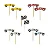 Toppers de doce corrida vintage  (10 und) - Imagem 1