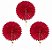 Mini Leque toppers vermelho (3 und) - Imagem 1