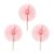 Mini Leque toppers rosa iogurte (3 und) - Imagem 1