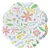 Prato de papel flores (8 und) - Imagem 1