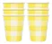 Copo de papel xadrez amarelo (8 und) - Imagem 1