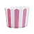 Forma de cupcake rosa listrado (25 und) - Imagem 1
