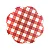 Prato de papel xadrez vichy vermelho (8 und) - Imagem 1