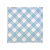 Guardanapo de papel xadrez vichy azul (20 und) - Imagem 1