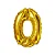 Balão numeral 0 dourado metalizado (1 un) - Imagem 1