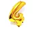 Balão numeral 4 dourado metalizado (1 un) - Imagem 1