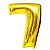 Balão numeral 7 dourado metalizado (1 un) - Imagem 1