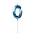 Vela numeral metalizada azul (1 und) - Imagem 1